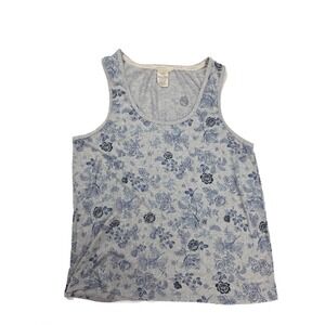 Lucky Brand‎ Blue Gray Floral Pajama Loungewear Sleveless Top Womens Size XL